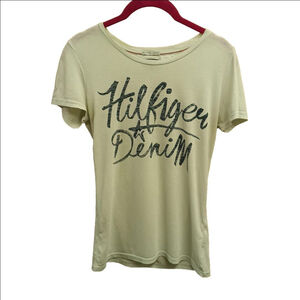 Women's Hilfiger Denim T-Shirt, Size S, Light Seafoam Green/Baby Blue